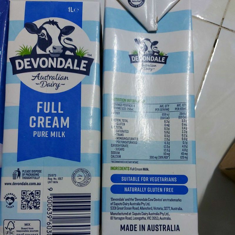 (Date T 11/2021) 10 HOP SỮA TƯƠI DEVONDALE FULL CREAM 1L ÚC | BigBuy360 - bigbuy360.vn