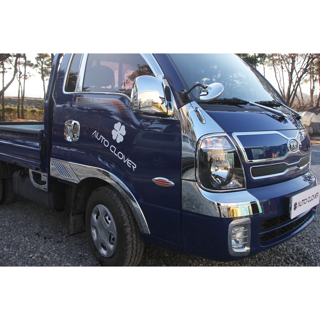 [HN] Ốp mạ xi Inox Viền Đèn Pha Xe Tải KIA K200, K250, K100, Bonggo -Hàng Auto Clover Hàn Quốc