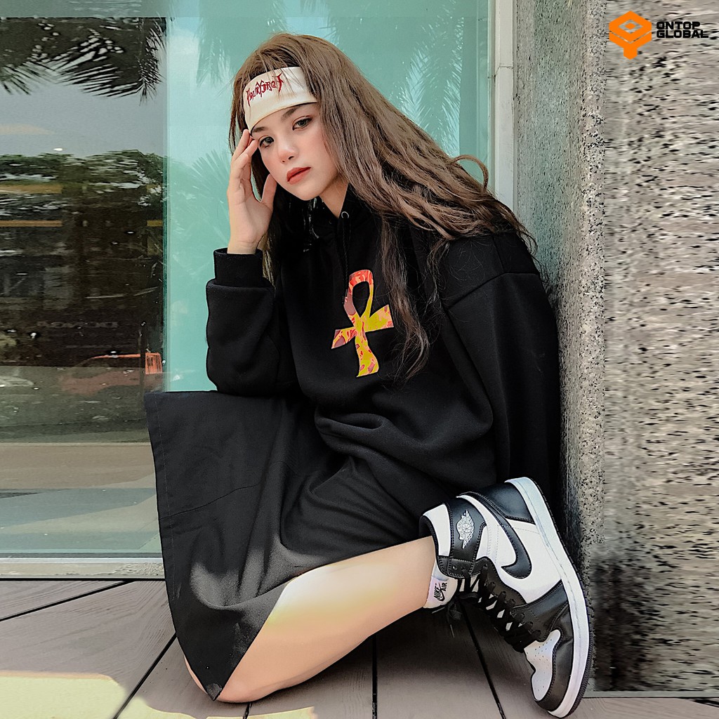 Áo Hoodie nữ màu đen Immortal Fire local brand ONTOP