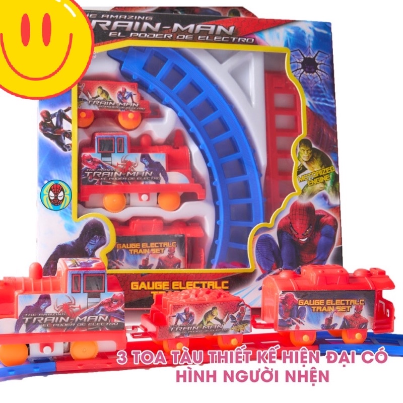 Bộ đồ chơi lắp ráp đường ray xe lửa tàu hỏa chạy bằng pin cho bé - Qùa sinh nhật cho bé màu ngẫu nhiên
