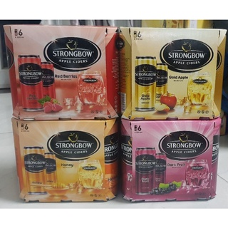 Nước trái cây lên men Strongbow 330ml táo, dâu, nho , mật ong (6lon/lốc)