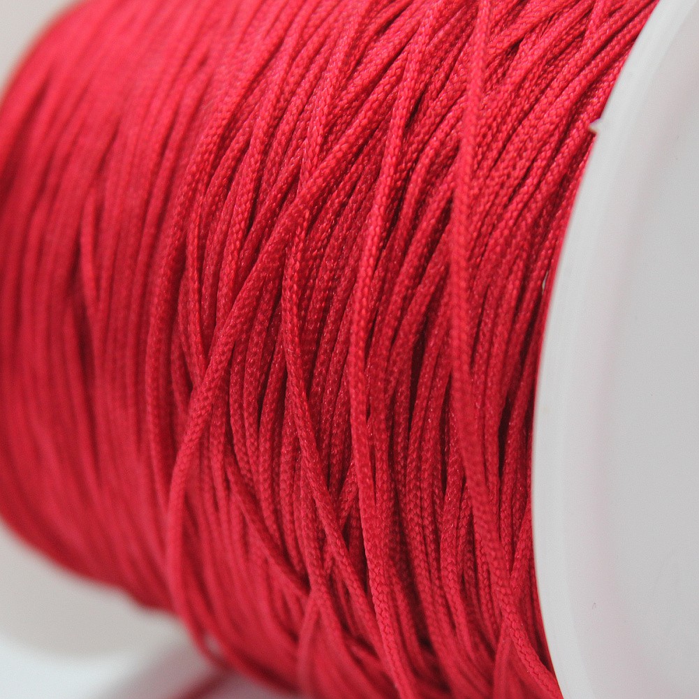 Cuộn dây sợi nylon màu đỏ chuyên dùng thắt nút phong cách Trung quốc dài 40m