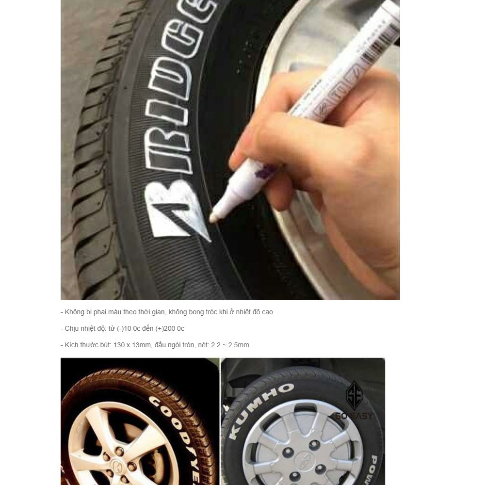 Bút Vẽ trang trí sáng tạo lốp xe máy,xe hơi bằng bút sơn màu cực đẹp