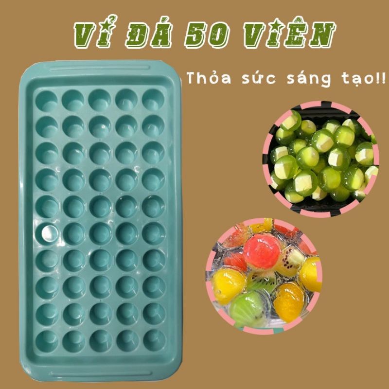 Vỉ đá, vỉ làm thạch 50 viên nhựa dẻo nhựa Việt Nhật