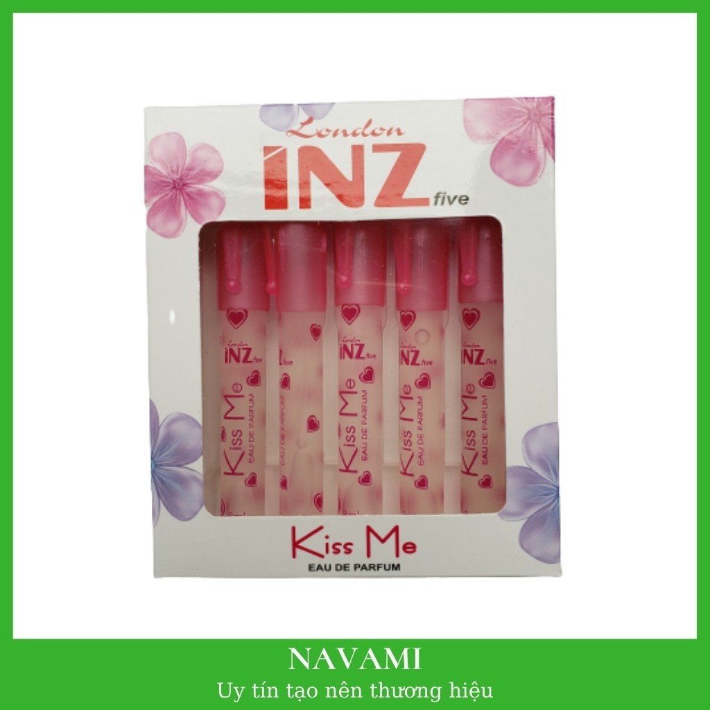 Set Nước Hoa Bút INZ 5 Cây Màu Hồng 10ml☆Kiss Me