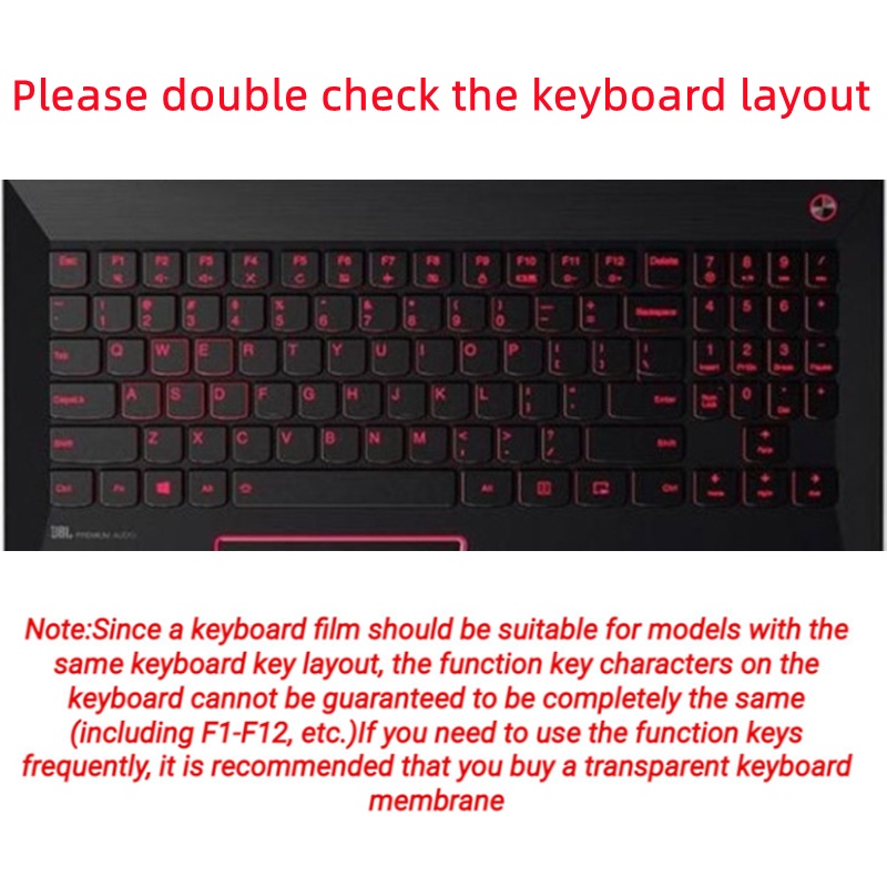 Vỏ Bảo Vệ Bàn Phím Chống Nước/Bụi Bẩn Cho 15.6 Inch Lenovo Y7000 2019 I7-9750H