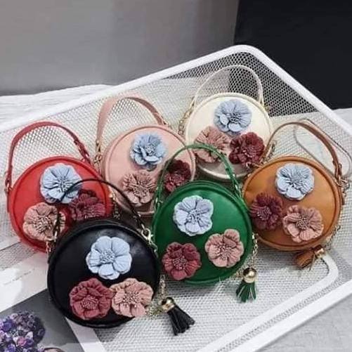 Túi xách hoa trà siêu xinh ( hình tròn và vuông)