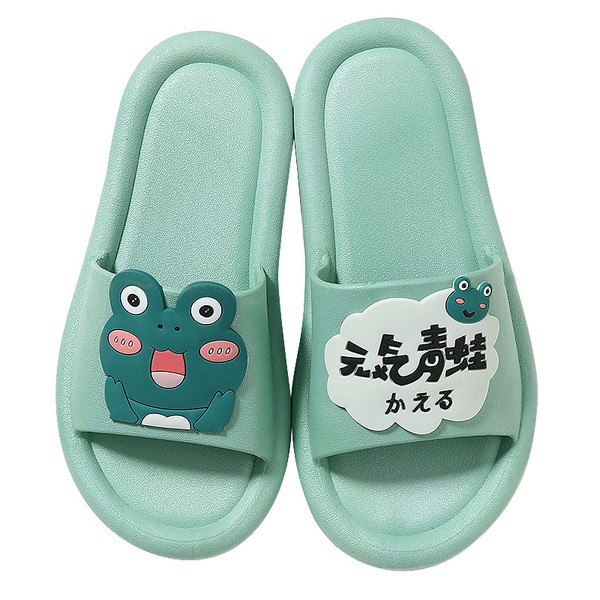 Dép đôi quai ngang unisex thời trang ulzzang hàn quốc họa tiết Chú Ếch Con cực dễ thương, dép cực mềm đi êm chân TH-65