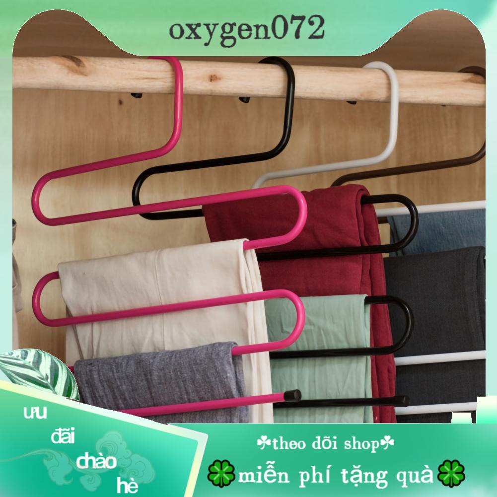 Móc Treo Quần Áo Hình Chữ S 5 Tầng Chịu Lực 20KG Chống Trượt Tiết Kiệm Không Gian Cho Tủ Quần Áo