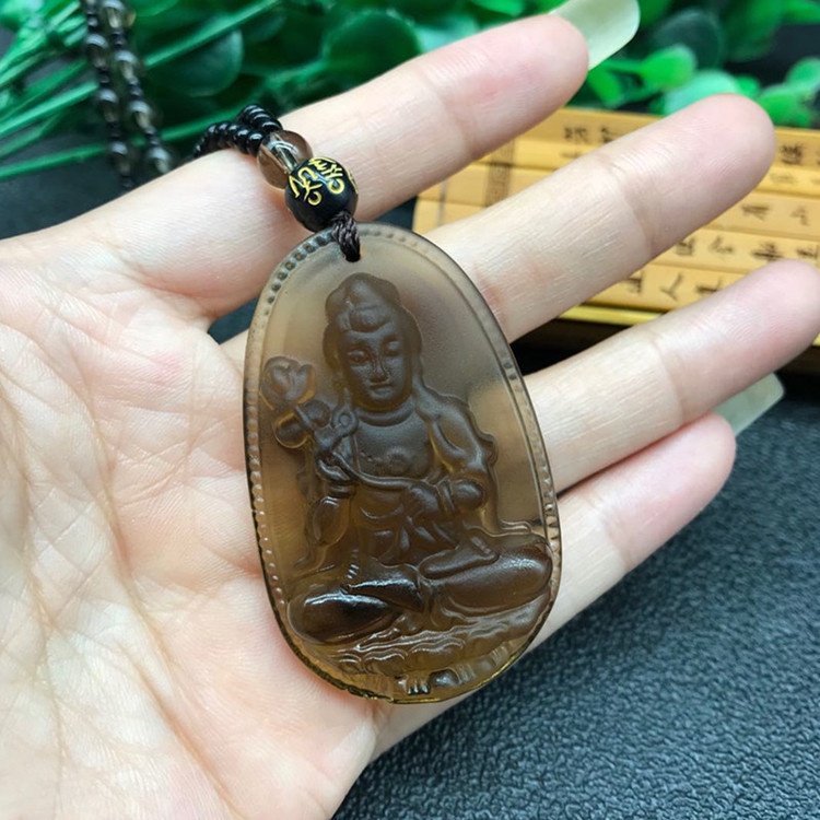 Chuỗi mặt phật đeo cổ 12 con giáp mầu nâu,phật bản mệnh đem lại may mắn