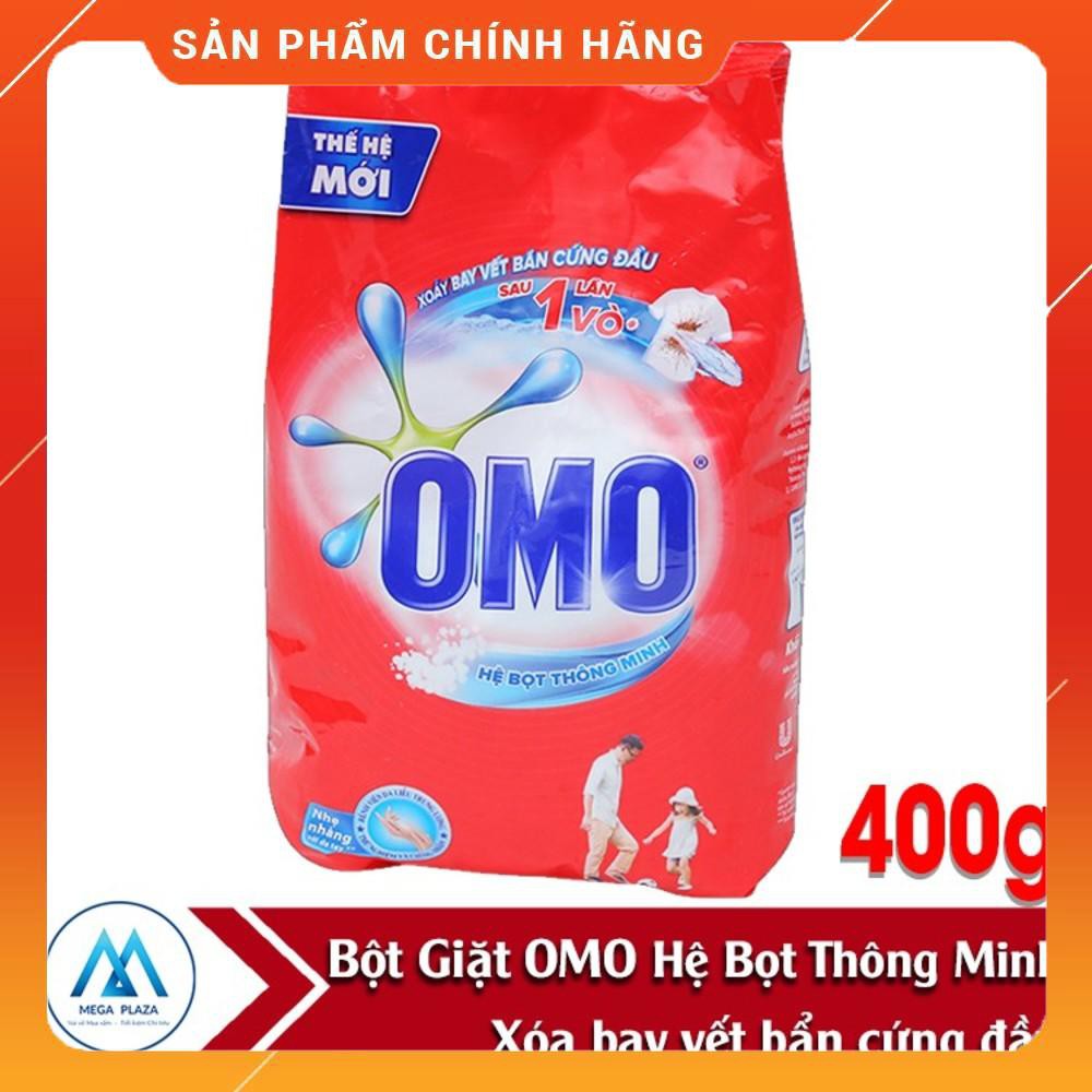 Bột Giặt OMO Hệ Bọt Thông Minh gói 400g đánh bay mọi vết bẩn