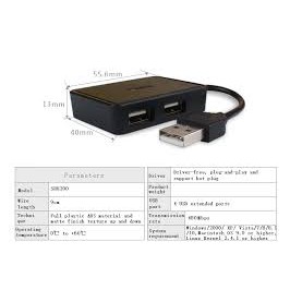 Hub USB 4 cổng 2.0 SSK SHU 200- Bộ Mở Rộng Thêm 4 Cổng USB- Chính Hãng 100% | WebRaoVat - webraovat.net.vn