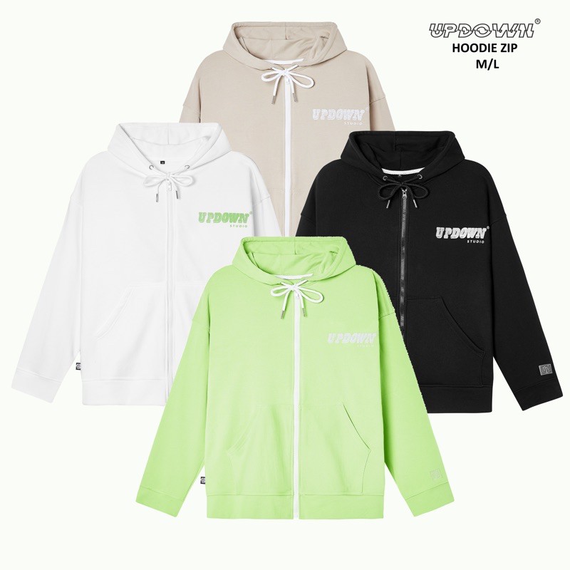 Hoodie zip in logo updown