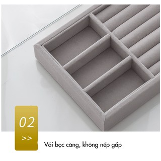 Khay đựng trang sức bọc nhung
