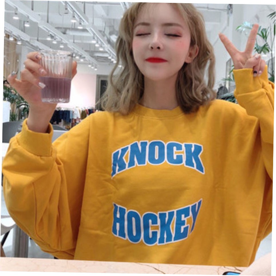 [ZVAVJVJS]Áo phông nam nữ Style Cực chất Chất vải Nỉ Dài tay Trang trí Trước ngực Size Loại 1 size