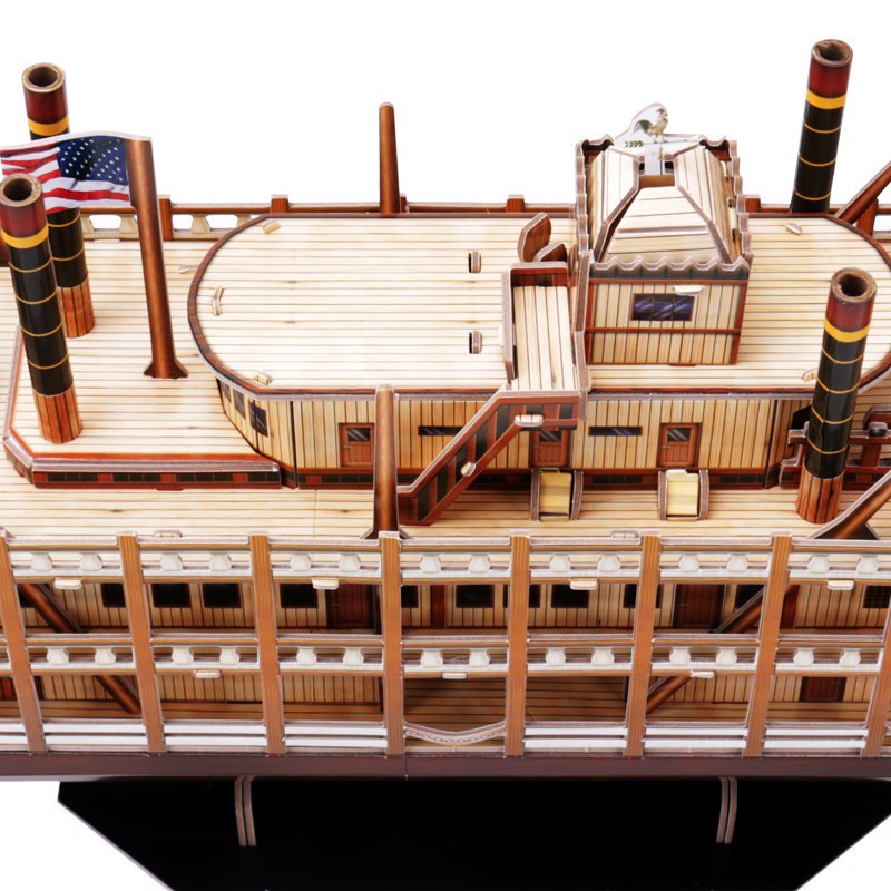 Đồ chơi xếp hình trí tuệ 3D cỡ lớn - Mô hình Tàu Hơi Nước Mississippi