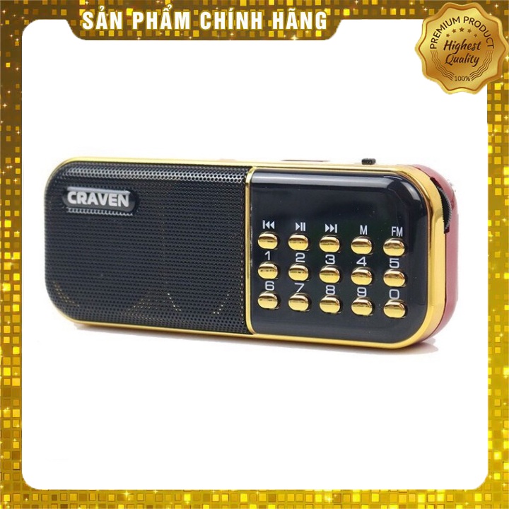 [Mã ELHACE giảm 4% đơn 300K] Loa radio mini Craven CR-25 nghe đài, nghe nhạc, nghe kinh phật