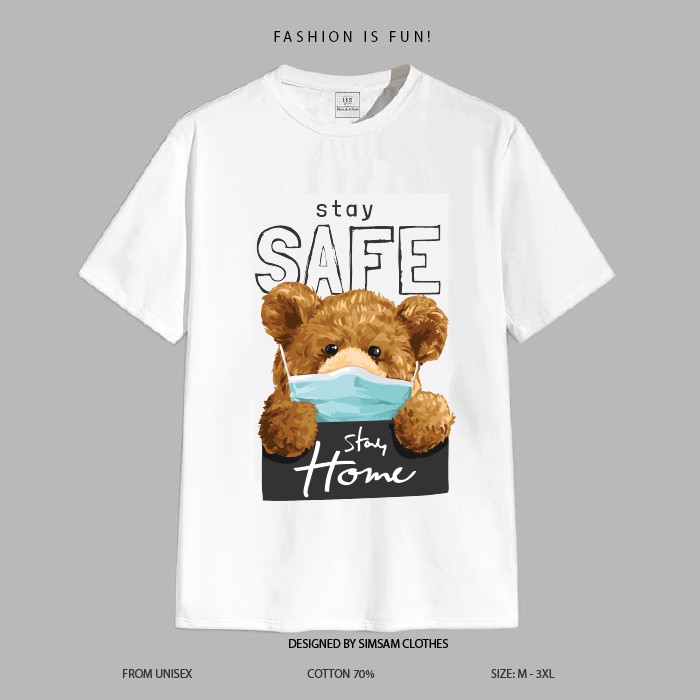 Áo Thun Nam Nữ Gấu Teddy Đeo Khẩu Trang hot nhất | BigBuy360 - bigbuy360.vn