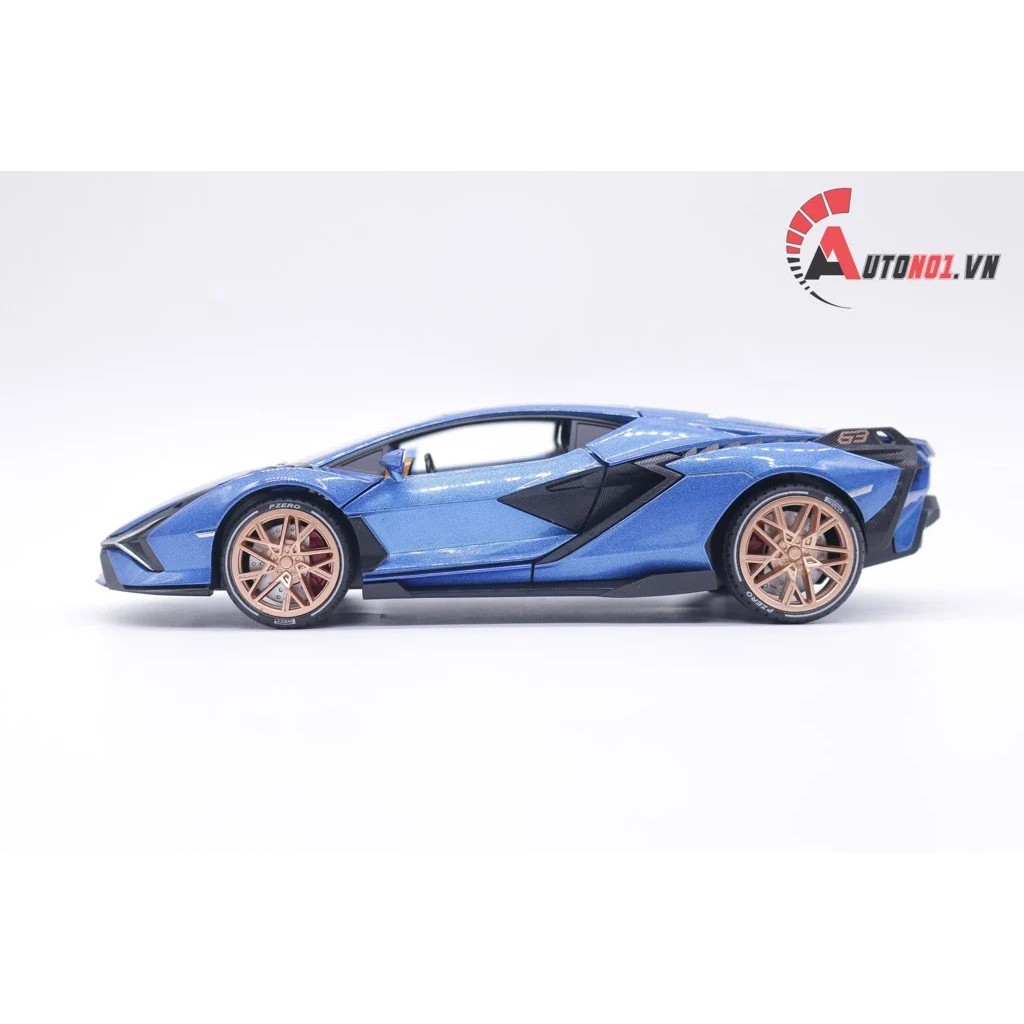 MÔ HÌNH XE LAMBORGHINI SIAN FKP 37 BLUE 1:22 JIAYE 7554