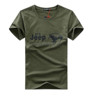 Áo phông Jeep đơn giản màu đen và xanh rêu áo thun Jeep đủ size từ M đến 5XL