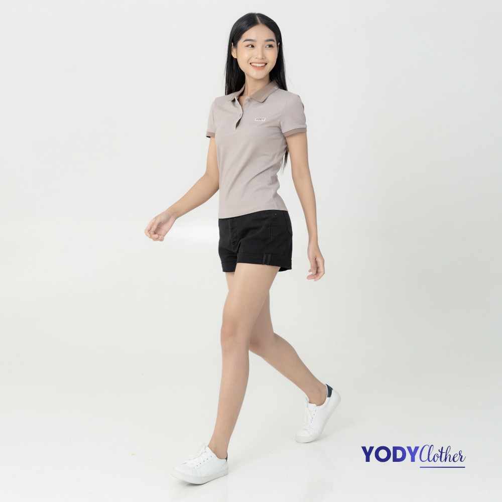 Áo thun polo nữ YODY mắt chim ngắn tay cotton có cổ cao cấp thoáng mát APN3340 | BigBuy360 - bigbuy360.vn