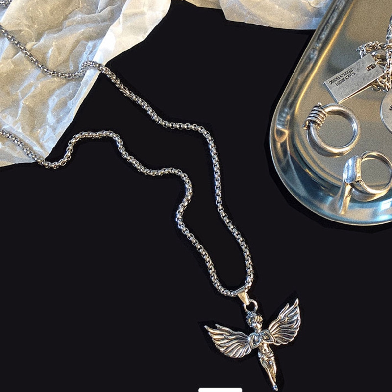 Dây Chuyền Mặt Hình Đôi Cánh Thiên Thần 1345 Phong Cách Hàn Quốc
