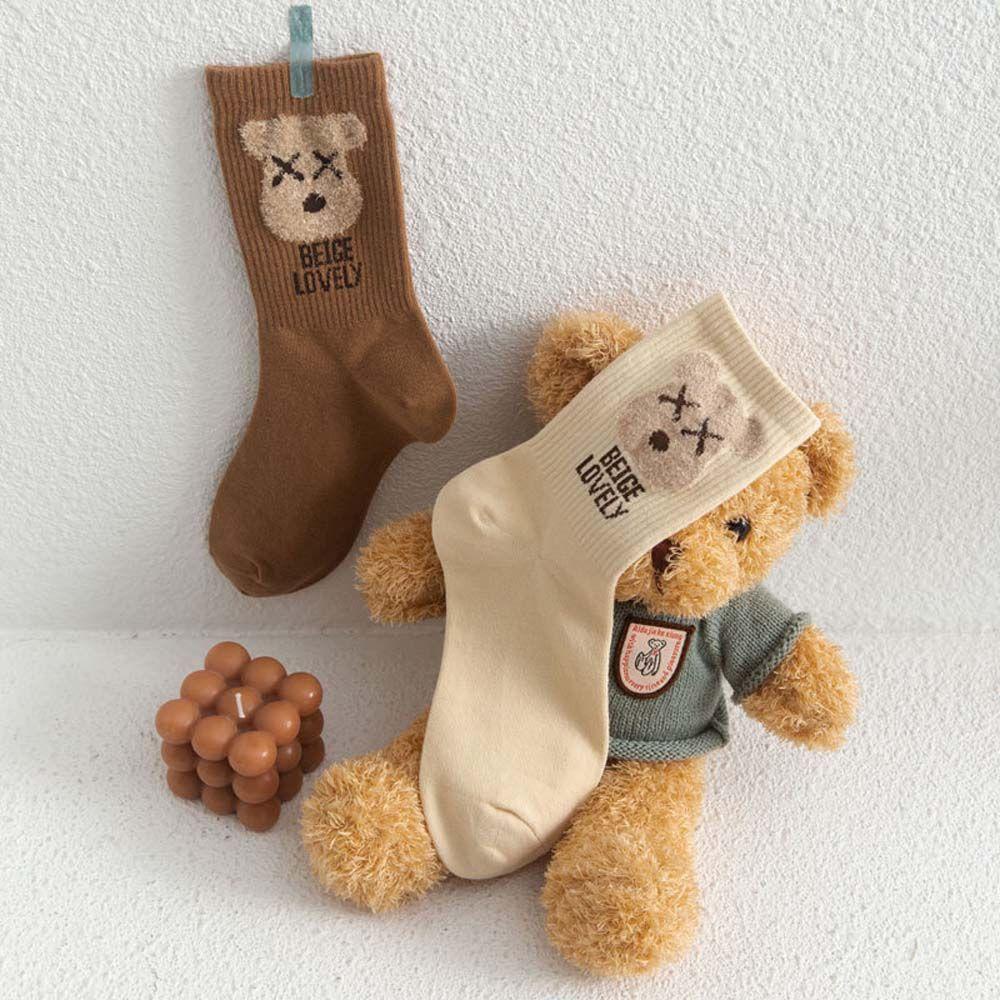 Vớ Cotton Co Giãn Họa Tiết Hoạt Hình Phong Cách Hàn Quốc Harajuku Ngọt Ngào Cho Nữ VANES1