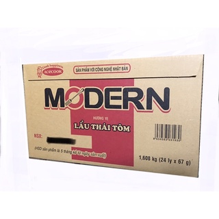 Mì Ly Modern Lẩu Thái Tôm Thùng 24 Ly x 67gr