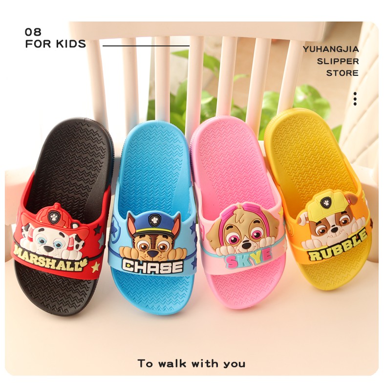 Dép Nhựa Pvc Mềm Chống Trượt Thoáng Khí In Hình Paw Patrol Dành Cho Bé Từ 2-12 Tuổi