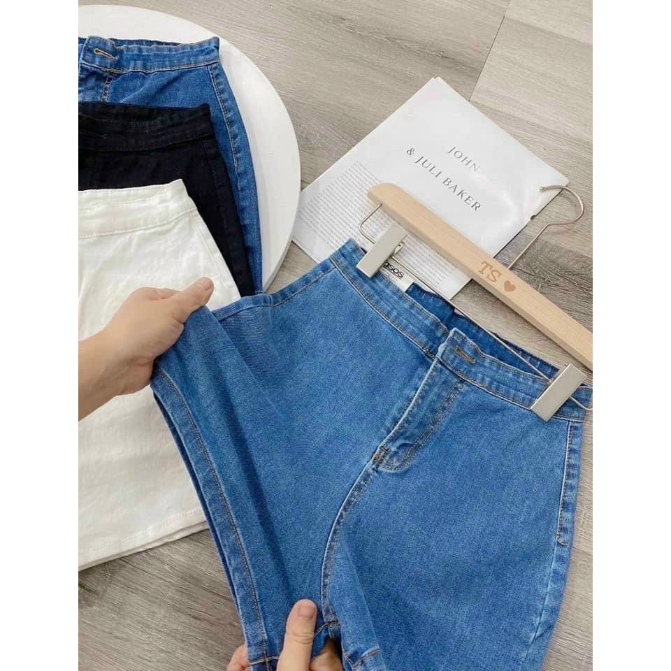 Quần short nữ jean lưng cao ZENA dáng ôm cao cấp Q819