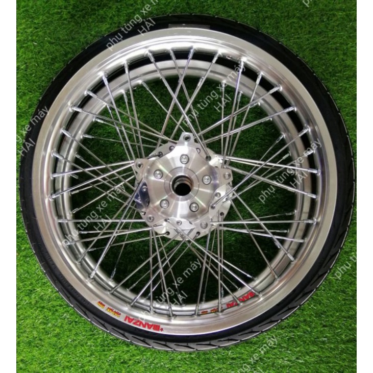 Bánh căm Exciter 150 đùm mạ crom niềng nhôm full vỏ ruột crv 60/70 lắp như zin không cần chế msp 0076