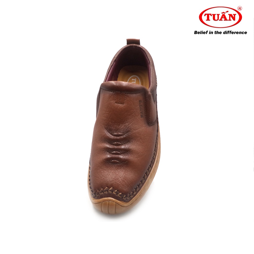 Giày da nam giày mọi quai da nhập khẩu đế cao su thương hiệu Tuấn GXHU-181