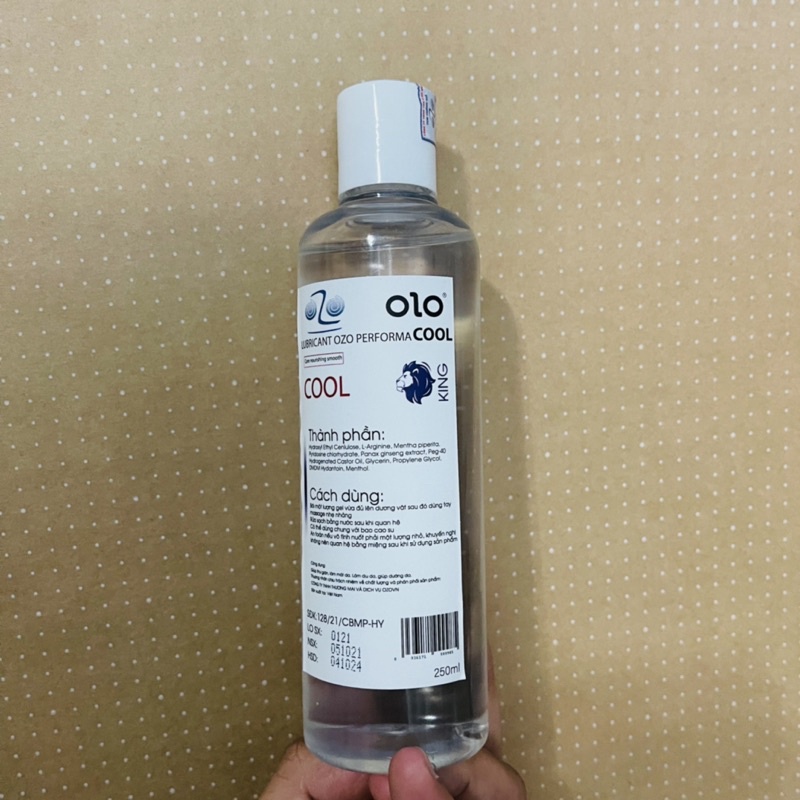 Gel bôi trơn Lubricant OZO Performa Cool HSD 04/10/2024- 250ml