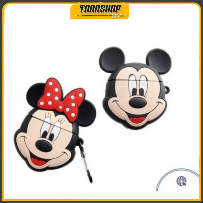 Case Airpod -  Vỏ bọc silicon tai nghe AirPods 1 2 hình Mickey Minnie và cho hộp sạc  Case AirPod i11 i12 i18