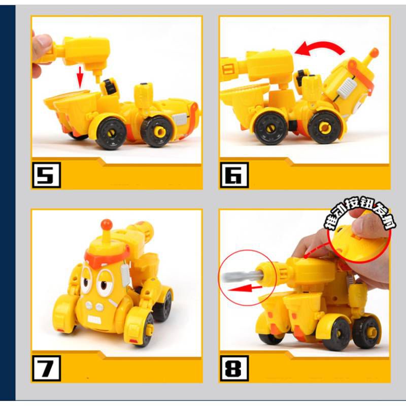 set Larva Toy Robot Creative Fun Assembly Transformation Toy Cute Anime Mecha Action Figure Model Birthday Gift for Kid