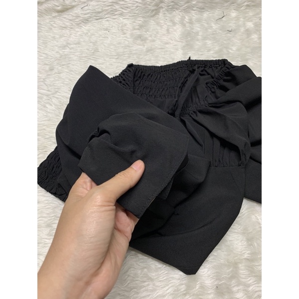 Áo croptop bigsize nữ 60-95kg KimFashion, croptop bigsize tay dài trể vai AC04