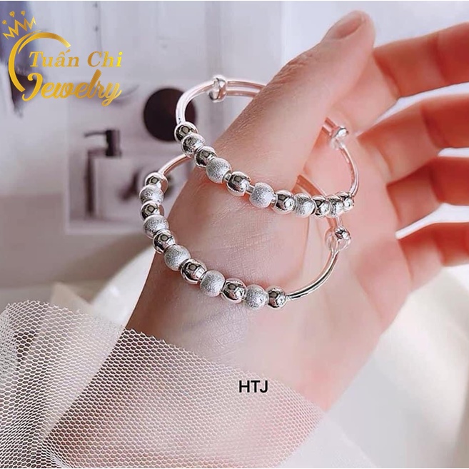 ⚡FREESHIP⚡ Set Vòng Tay Bạc, Lắc Tay Nữ Cao Cấp Cho Mẹ Và Bé, Hạt Bi Xinh Xắn, Dễ Thương