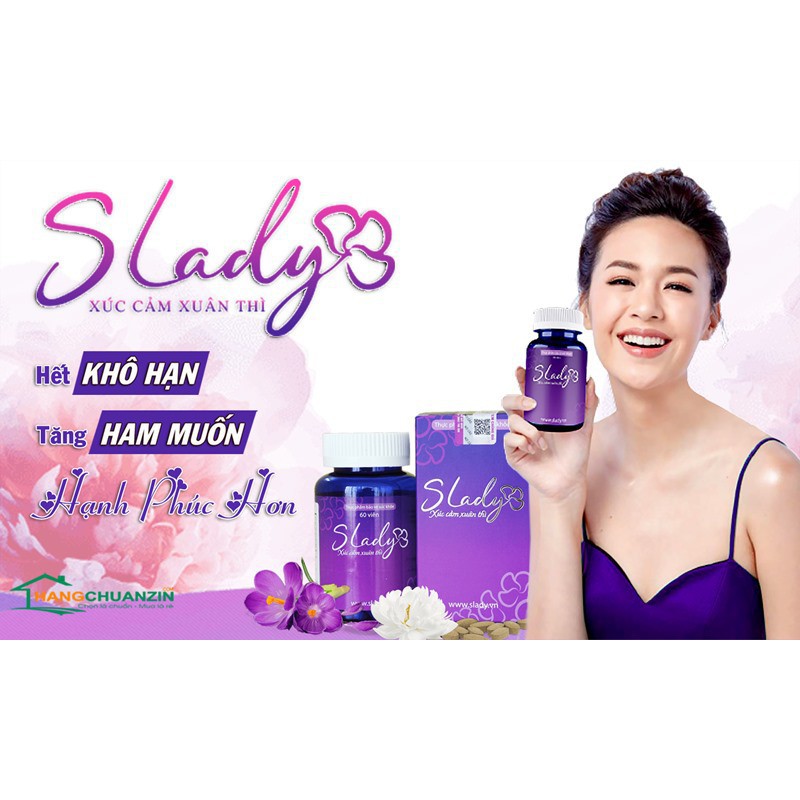 SLADY ❤️[ CHÍNH HÃNG ] ❤️ Viên Uống Nội Tiết Tố Hết Khô Hạn,Tăng Sinh Lý Nữ HỘP 60V