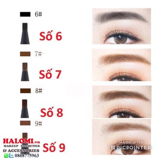 Chì xé kẻ mày cứng phẩy sợi Haozhuang Eyebrow Pencil sắc nét chuyên dùng cho Makeup trang điểm