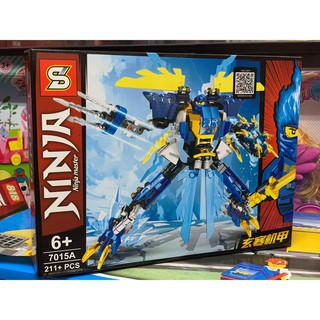 Bộ xếp hình Lego Ninja robot chiến binh xanh trẻ em. AloSamvn