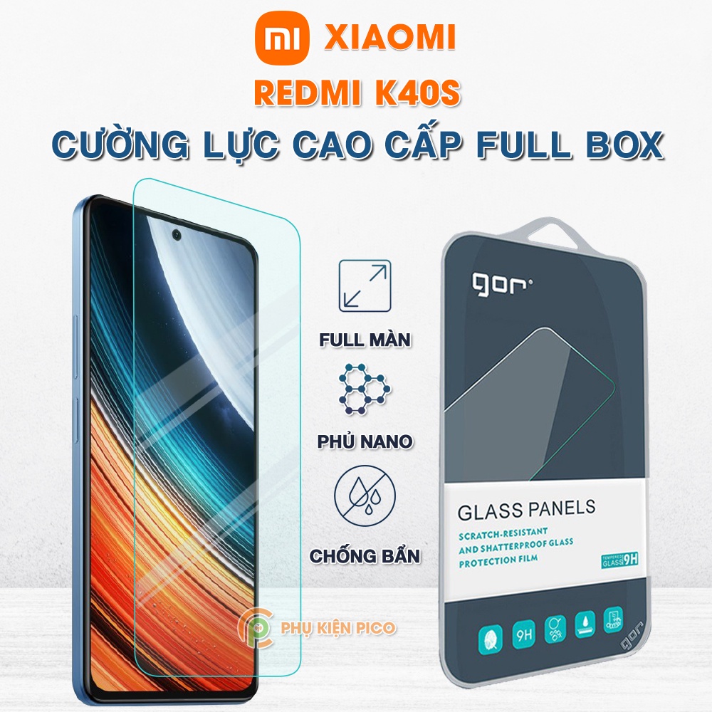 Kính cường lực Redmi K40S full màn hình chính hãng Gor - Dán màn hình Xiaomi Redmi K40S