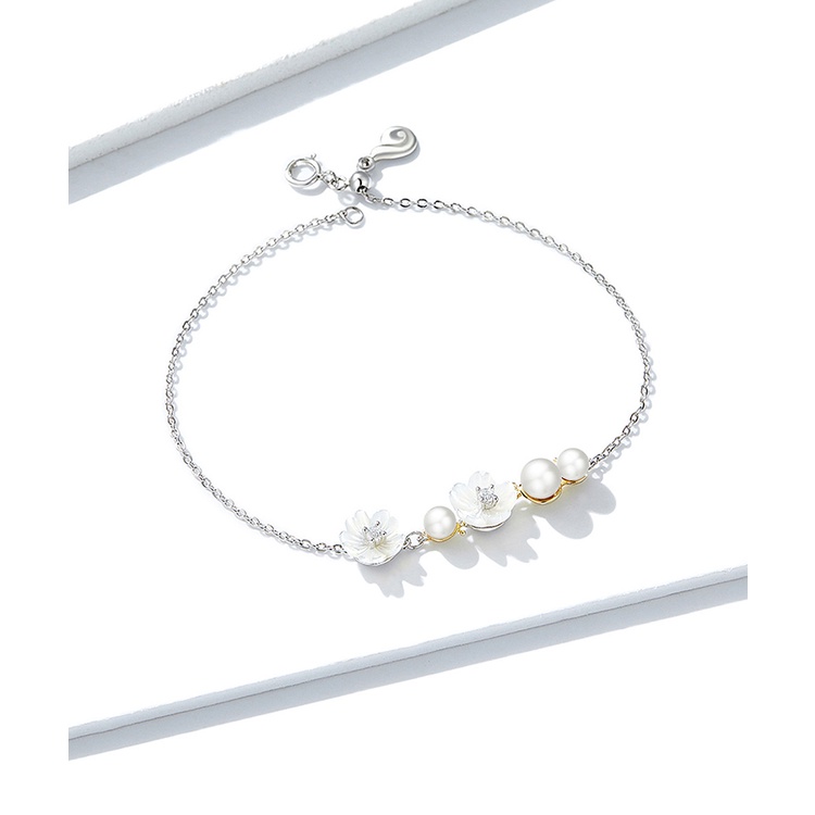 Vòng tay BAMOER SCB124 trái tim lãng mạn cho nữ