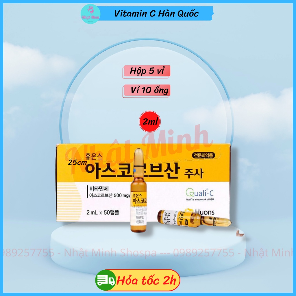 Vỉ 10 ống Vitamin C Hàn cho spa