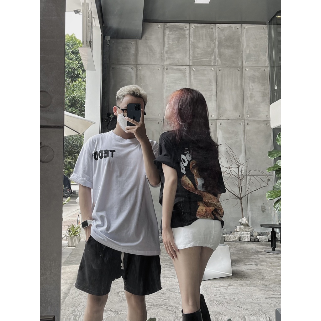 [RẺ VÔ ĐỊCH] Áo phông unisex  Gấu The Bad Good 3 màu basic form rộng tay lỡ dành cho nam nữ