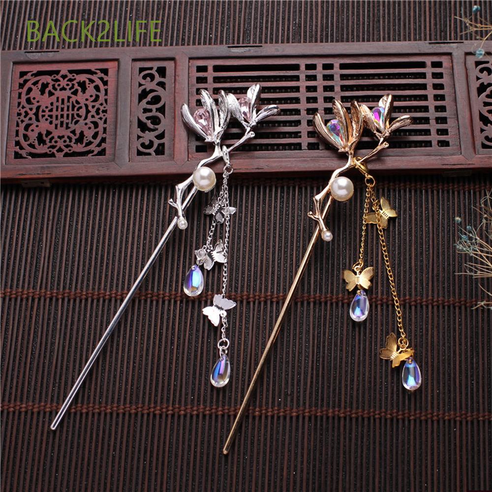 Trâm Cài Tóc Hình Bướm Đính Ngọc Trai Thời Trang Cho Nữ 2life