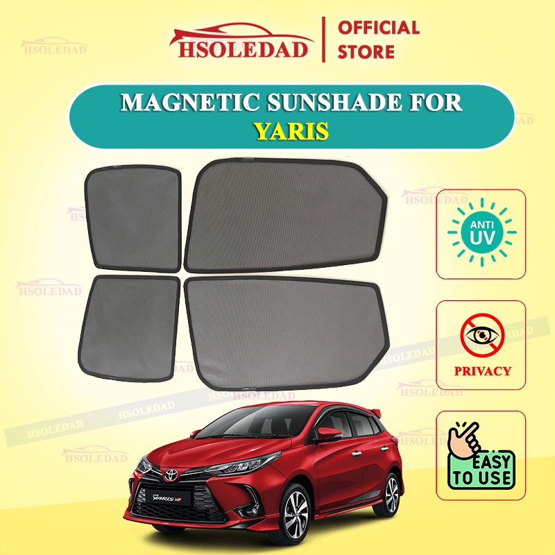 Rèm che nắng nam châm cho xe Toyota Yaris, bộ 4 tấm cho 4 cửa, hàng loại 1 cao cấp nhất, vừa khít kính