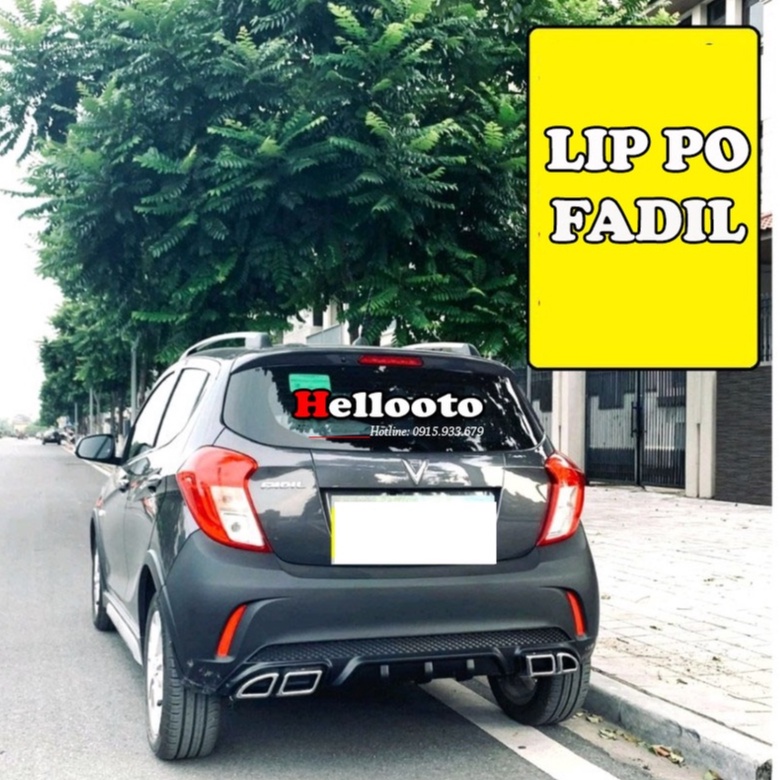 Lip chia pô sau xe Vinfast Fadil 2018 2019 2020 2021 2022 Mẫu 4 ống xả vuông ( Tặng Kèm Keo Dính)