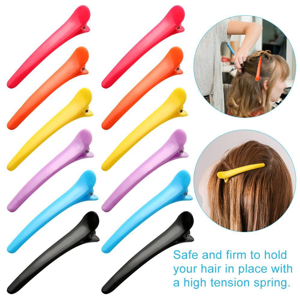 Set 1 10 Kẹp Tóc Bằng Nhựa Chuyên Dụng Cho Salon Làm Tóc