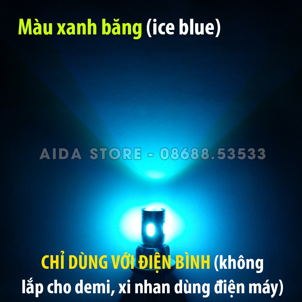 Cặp (02 bóng) đèn led demi, xi nhan thấu kính siêu sáng T10 6SMD 5630