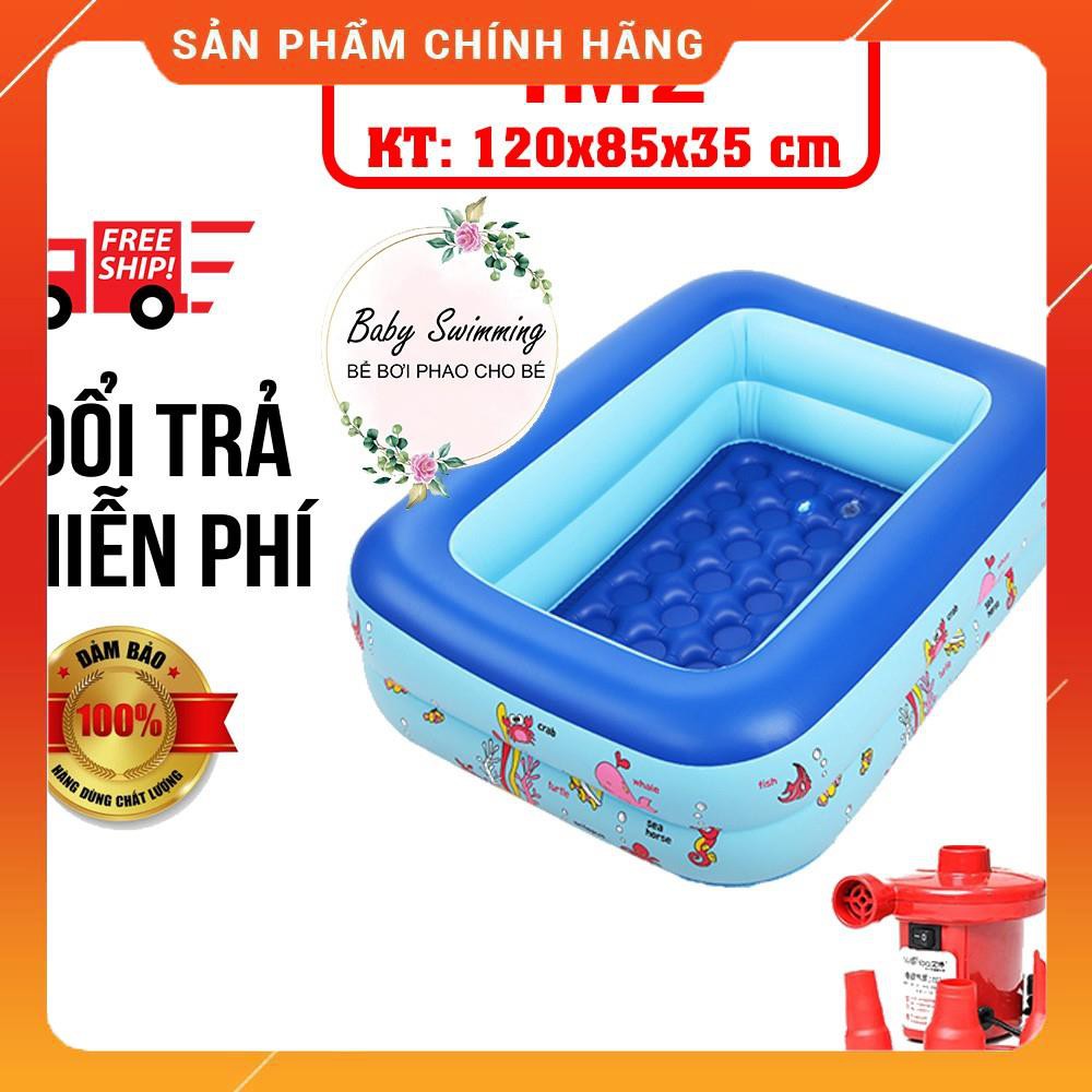 [HÀNG SIÊU TỐT] Bể Bơi Phao Cho Bé - 2 Tầng – 1m2 – Có Đáy Chống Trượt